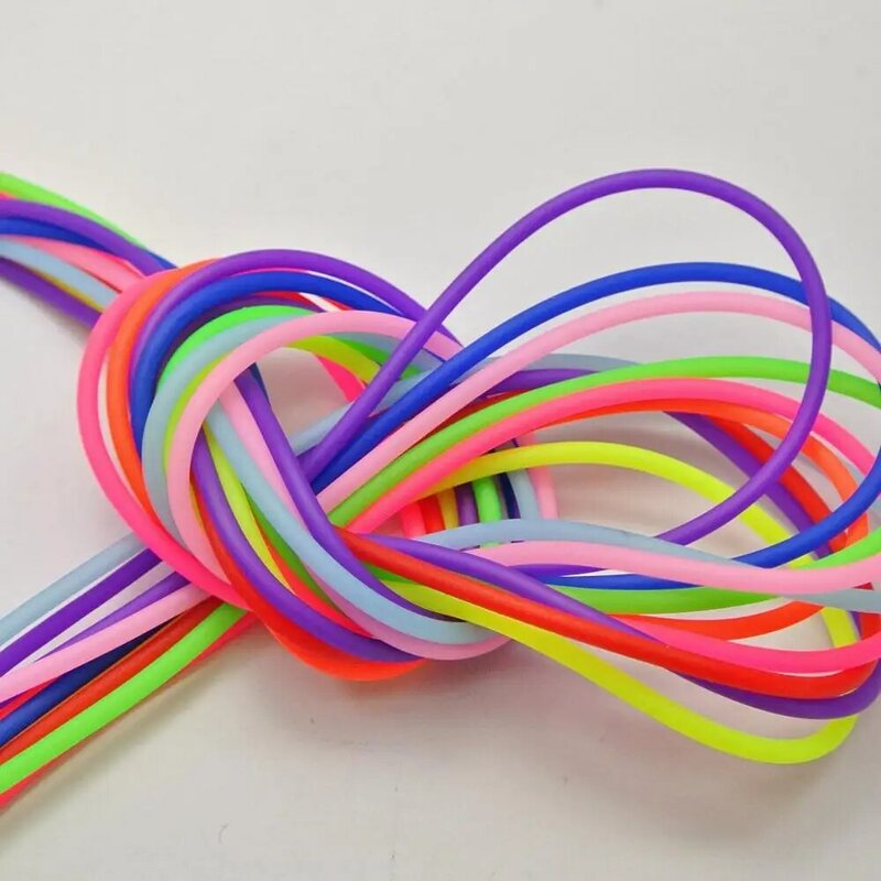 10 Meter Mixed Color 2mm Hollow Rubber Tubing Jewelry Cord Cover Memory Wire