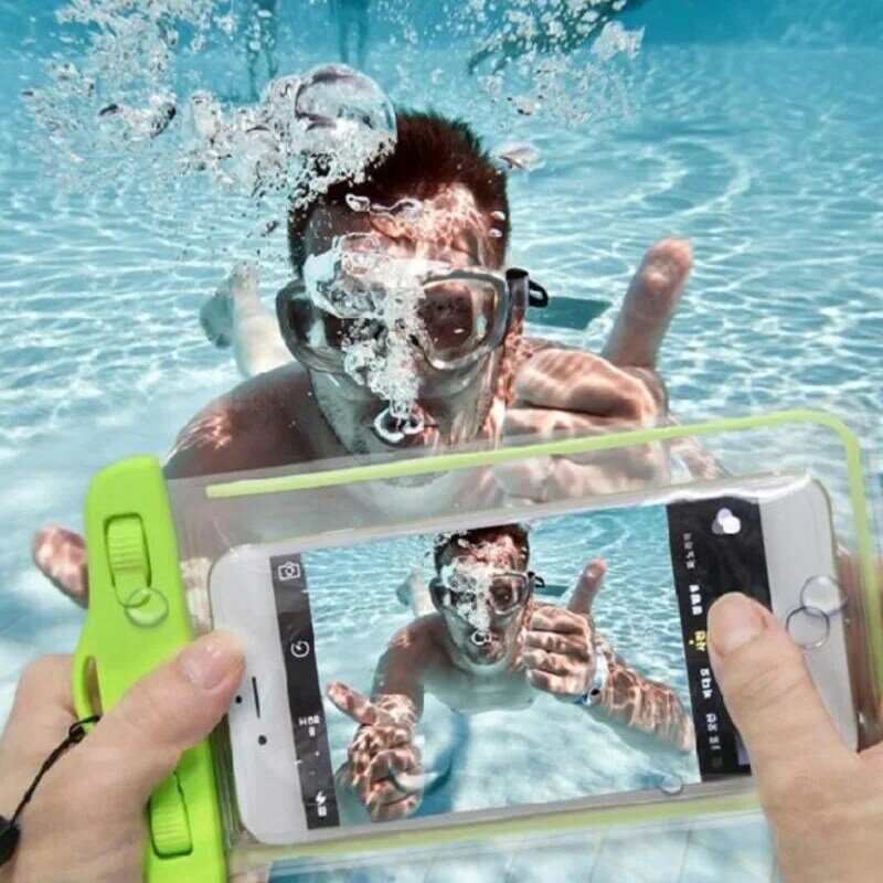 6นิ้วกันน้ำDry Pouchล้างโทรศัพท์มือถือกระเป๋าสำหรับว่ายน้ำดำน้ำกีฬาท่องเล่นสกี