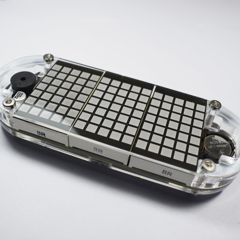 DIY DS3231 klawisz dotykowy precyzyjny wyświetlacz matrycy LED o wysokiej jasności kreatywny owalny kształt budzik biurkowy