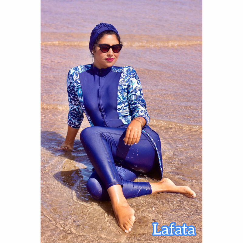 Lafata loja oficial muçulmano banho burkini islam maiô biquíni beachwear modesto roupa de banho mais tamanho