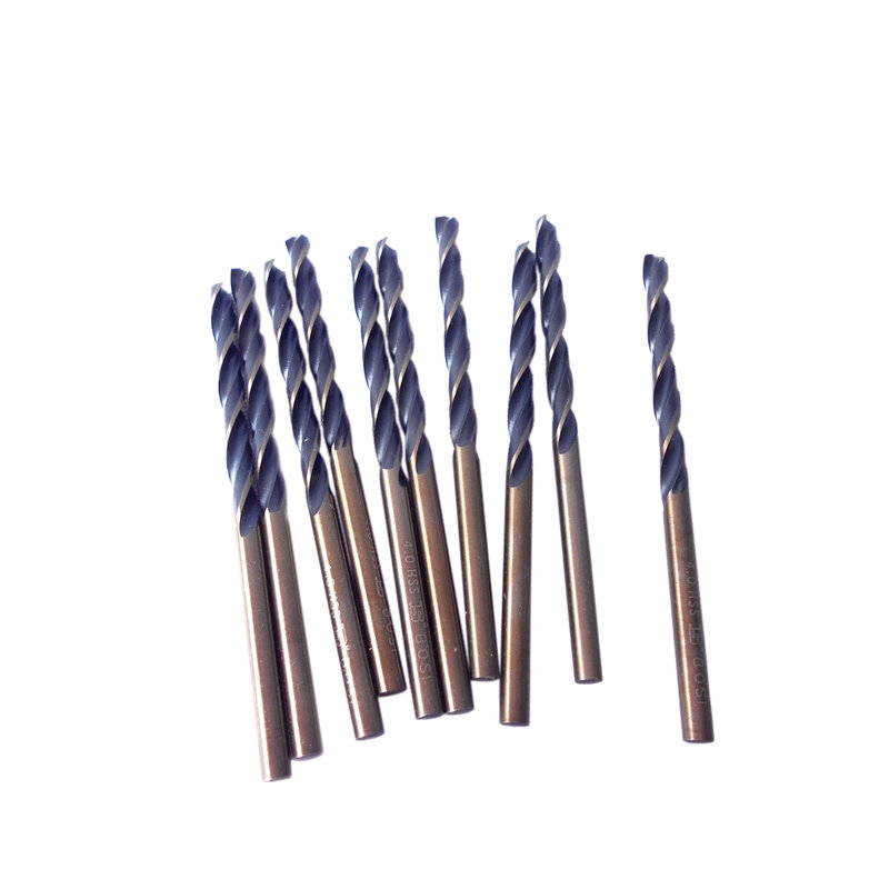 SIJIBOSI-brocas giratorias de vástago recto para Metal, acero inoxidable, HRC65-68, 4,0mm, 10 unidades