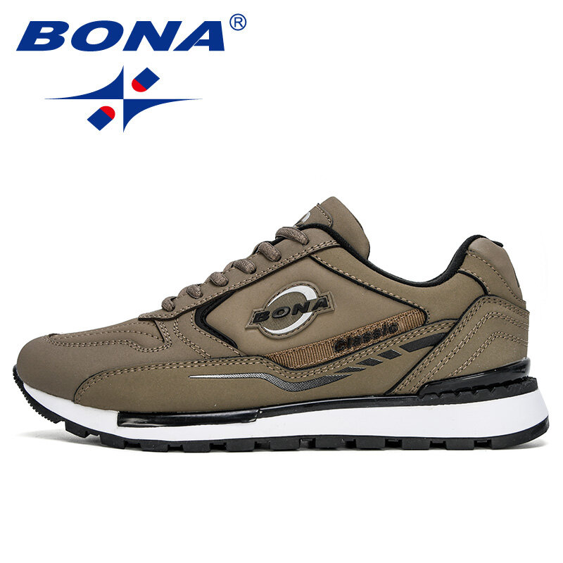 Bona รองเท้าผ้าใบอินเทรนด์หนัง nubuck สำหรับผู้ชายรองเท้าลำลองกลางแจ้งผู้ชาย sapato masculino krasovki zapatos de hombre นักออกแบบใหม่
