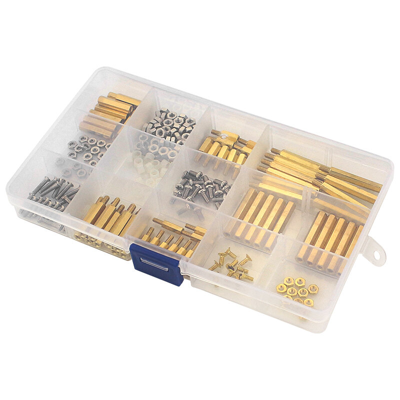 210pcs/lot Screws Mechanical Parts Fasteners Kit Copper Nylon Column Suitable for Arduino DIY Extension Board Raspberry Pi 3B