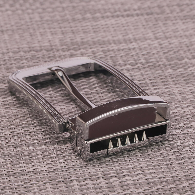 Olny-hebilla de pin negro adecuada para cinturones de 3,3 cm de ancho, hebilla de diseño de alta calidad, exquisita hebilla plateada sin hebilla de cinturón