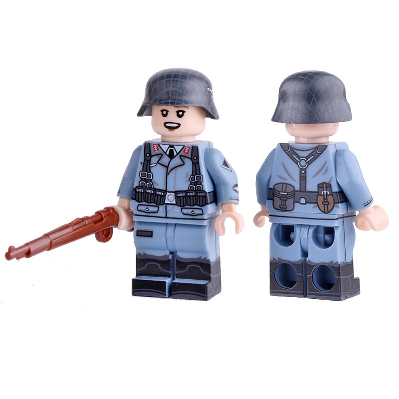 WW2 wojskowa armia niemiecka figurki żołnierzy klocki WW2 armia ziemia obrony powietrznej żołnierze broń cegły zabawki dla dzieci