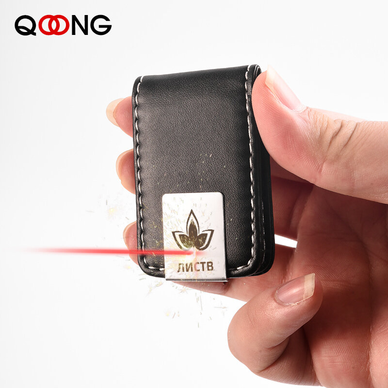 Portafoglio personalizzato con magnete forte fermasoldi portafoglio sottile uomo donna Moneyclip tasca in pelle morsetto porta carte di credito