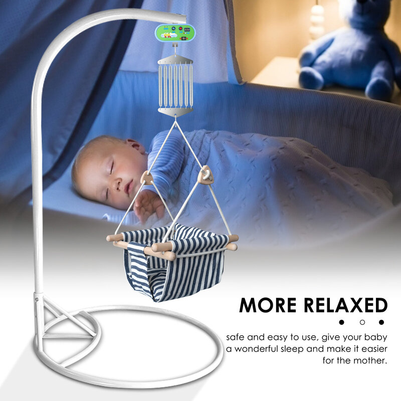 Babyschaukel-controlador de columpio eléctrico para bebé, 2 resortes, Control remoto, soporte de resorte de Motor, temporizador ajustable, sin ruido
