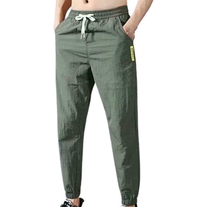 Pantaloni Casual da uomo Plus Size uomo tinta unita Multi tasca con coulisse alla caviglia pantaloni Cargo pantaloni pantaloni estivi più caldi