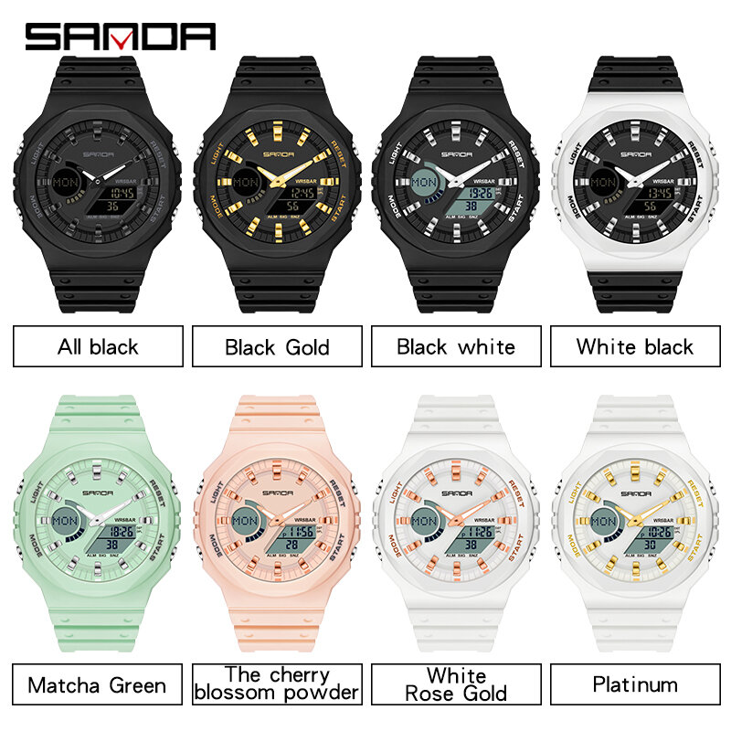 Sanda Outdoor Sport Horloges Mannen Ms Led Digitale Horloges Militaire Waterdicht Datum Elektronische Horloge Jongen Meisje Relogio Masculino
