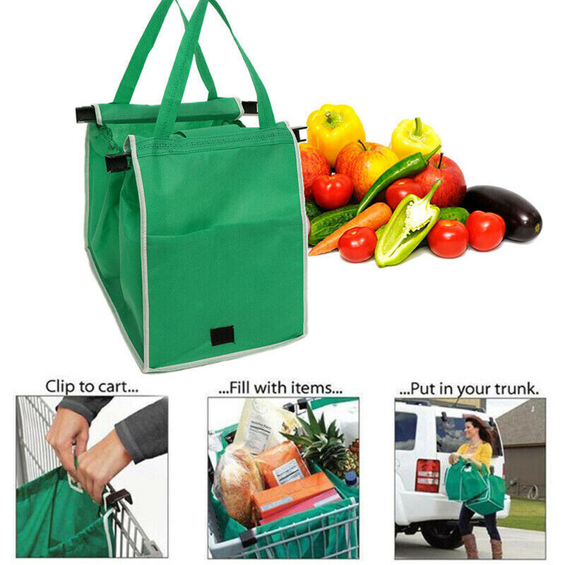 Bolsa de compras ecológica para supermercado, bolso grueso de gran capacidad, plegable y reutilizable, envío directo