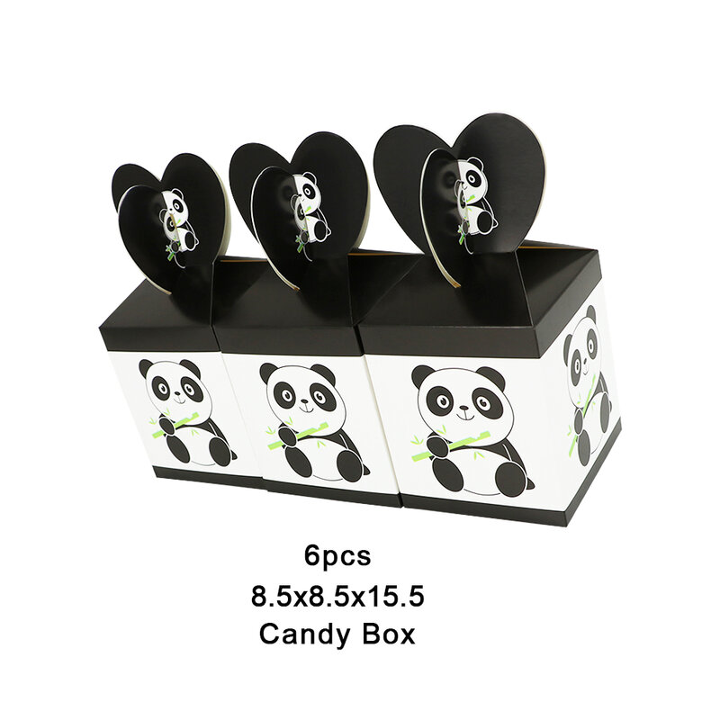 パンダ誕生日誕生日パーティーの装飾子供紙箱バッグカップ動物インフレータブルバルーンベビーシャワーの装飾