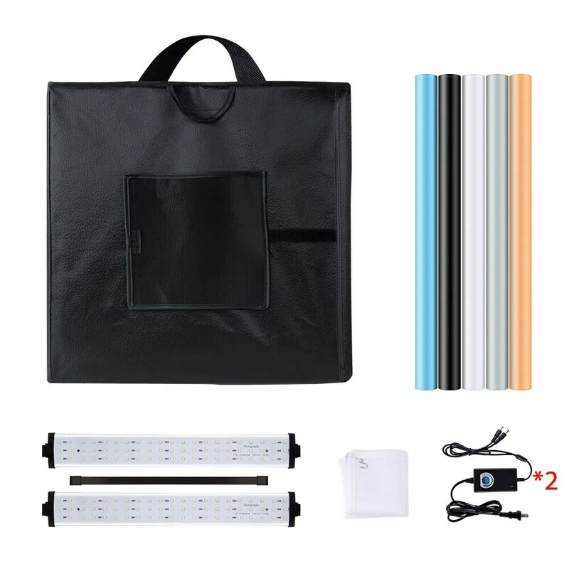 Yizhestudio LED light box 80*80 cm big studio photo box 32 inch Folding light Box Photography Backdrop Shooting Tent kit