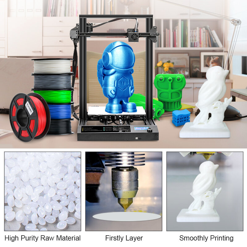 SUNLU-filamento de impresora 3D PLA PLUS, 1,75mm, 1KG, 2,2 libras, Material de impresión 3D DIY con carrete, impresión 3D, embalaje al vacío, envío rápido
