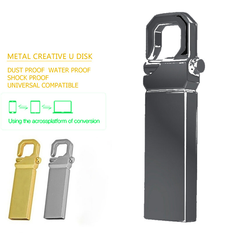 금속 USB 플래시 드라이브, 64GB, 32GB 펜 드라이브, 16GB, 8GB 플래시 디스크, 4GB U 디스크 메모리 셀 USB 스틱 선물, 사용자 정의 로고