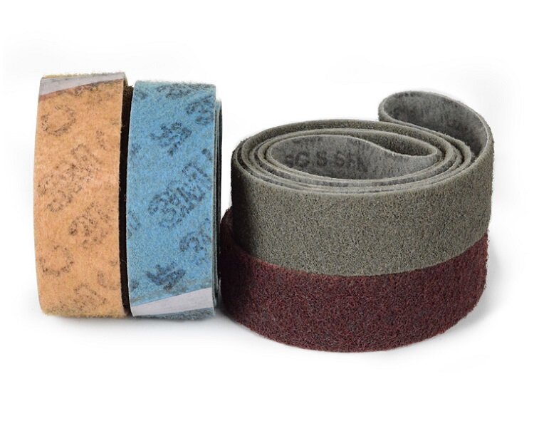 New 2pcs 760*40mm Non-woven nylon abrasive cloth Abrasive Sanding Belt on Metal belt grinder for Brushed Polishing Wire drawing