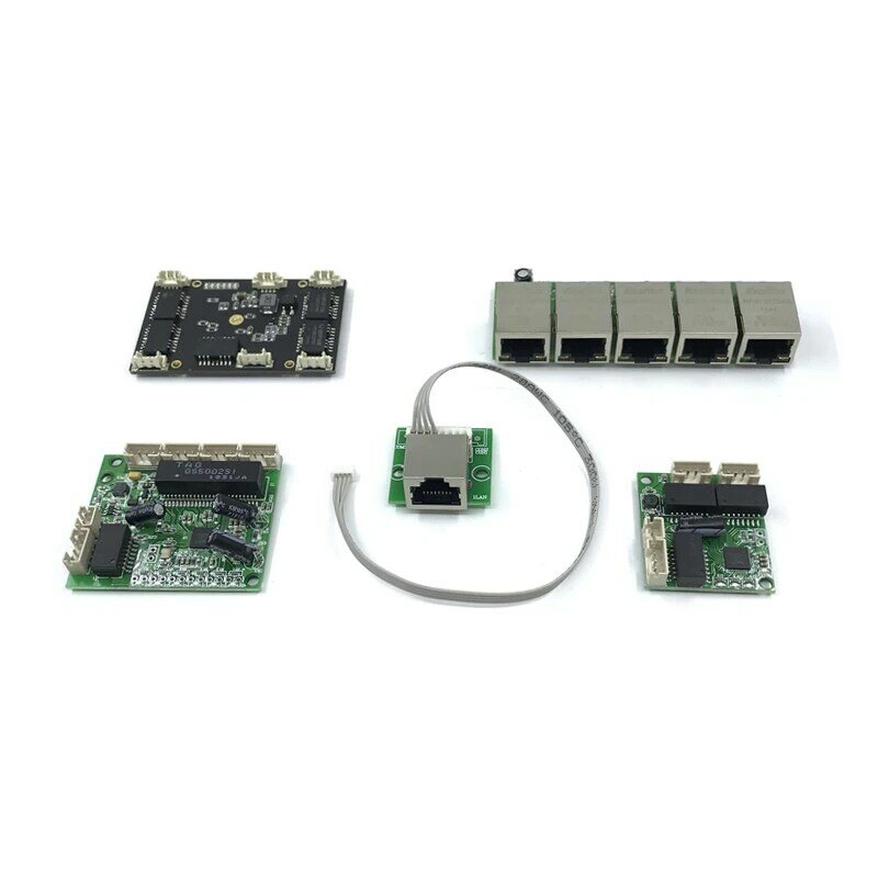 Módulo de conmutador Ethernet industrial 10/100M de 5 puertos no gestionados, placa PCBA, OEM, puertos de autodetección, placa base Ethernet