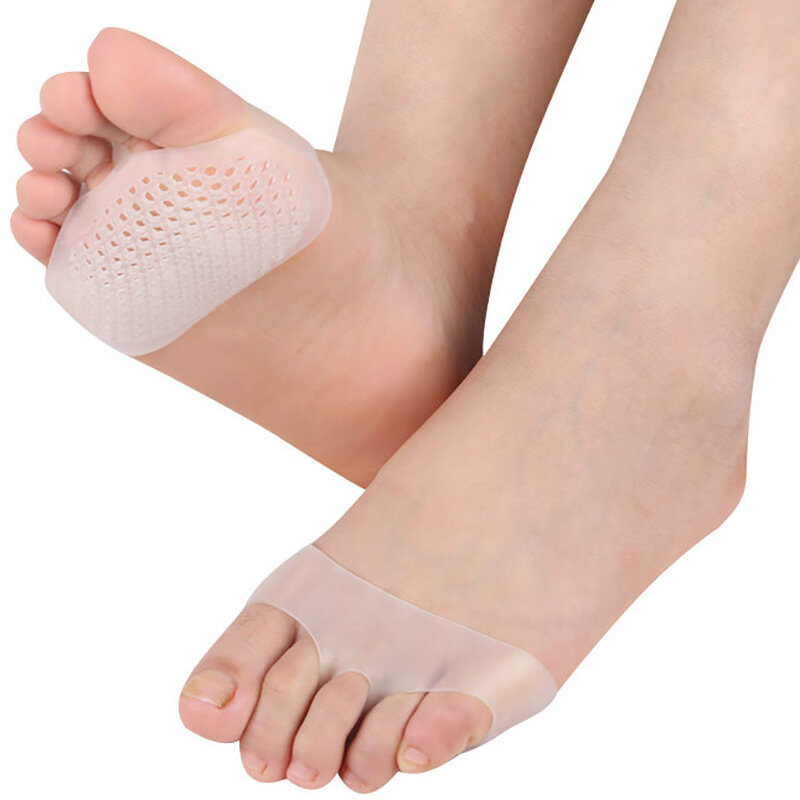 1 pasang gel silikon pedikur pelindung kaki retak pelembap kembali tumit kulit ortopedi balet