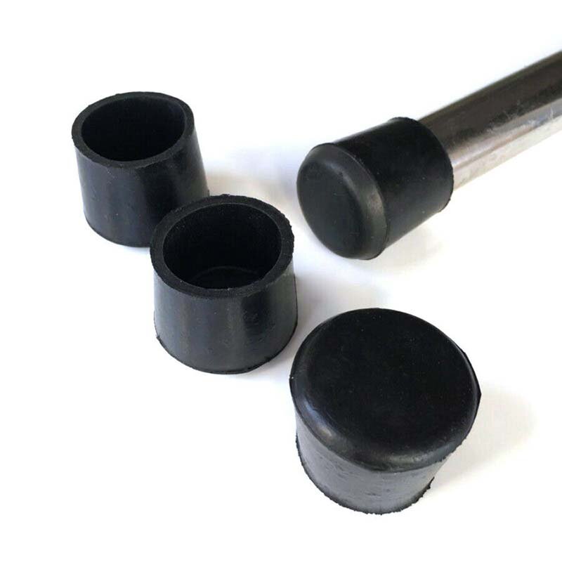 Black Rubber Chair Table Feet Furniture Stick Pipe Tubing Tube Insert Plug Bung End Cover Caps 12/14/14/15/16/19/20/22/25mm~45mm