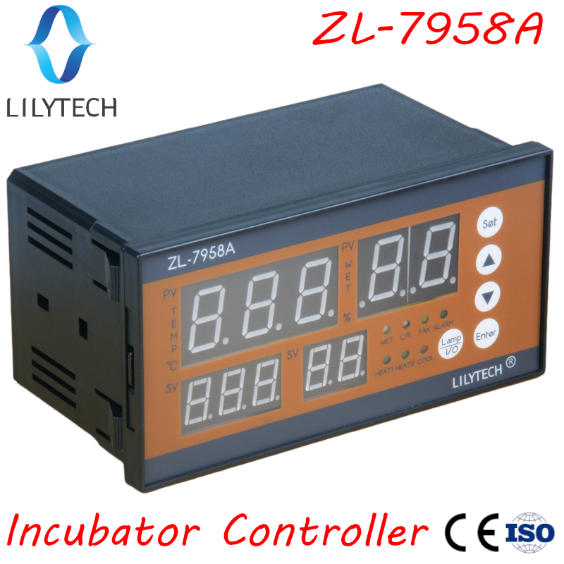 ZL-7958A, Incubator Controller Met Standalone Koeling, Ontvochtigen En Dc Turner Motor Control, Sensor Optie Voor Super Nat