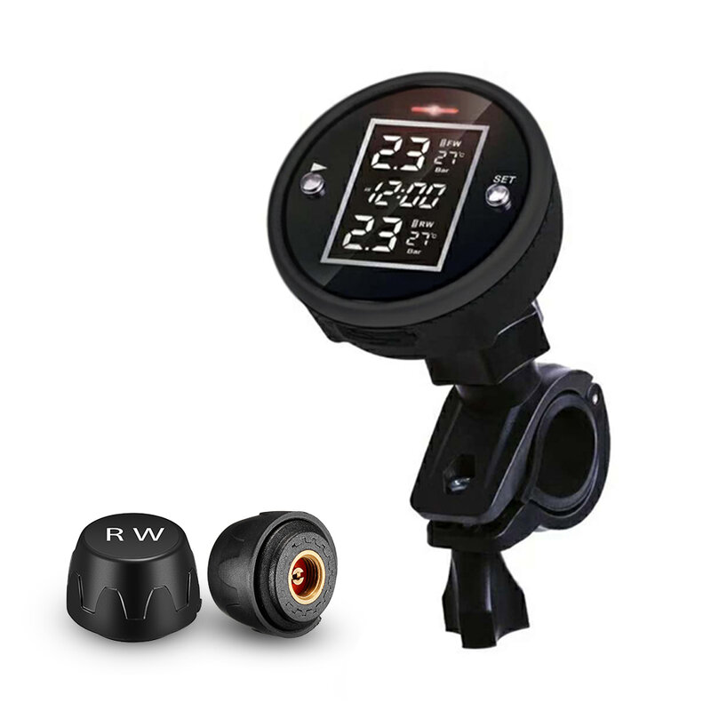 China Manufacturer Wholesale Motorcycle motorbike scooter autobike Tire Pressure Monitoring System 2 Sensors TPMS