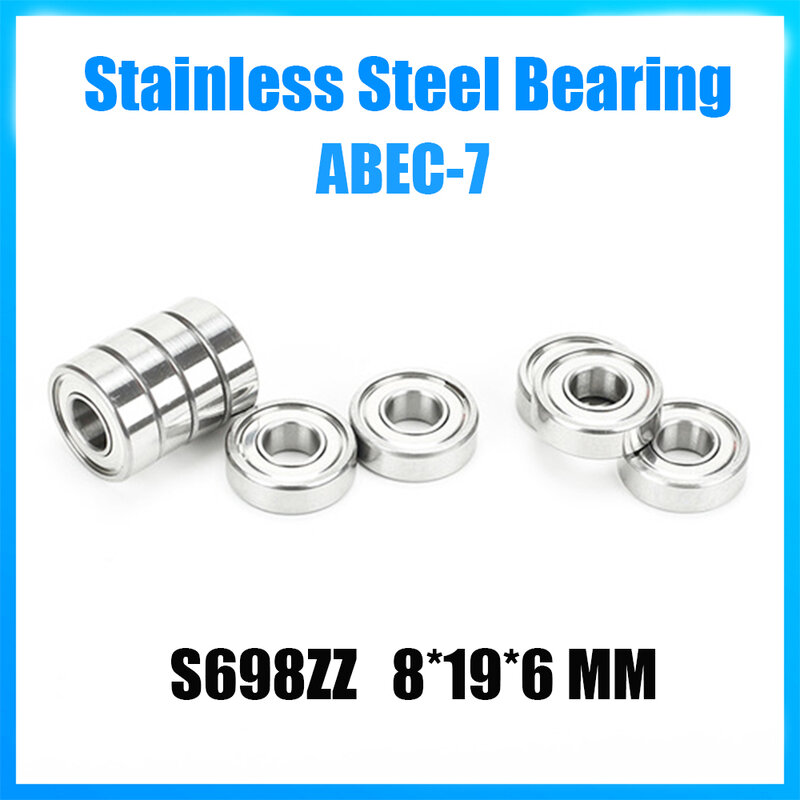 S698ZZ Bearing 8*19*6 mm 5Pcs ABEC-7 440C Roller Stainless Steel S698Z S698 Z ZZ Ball Bearings