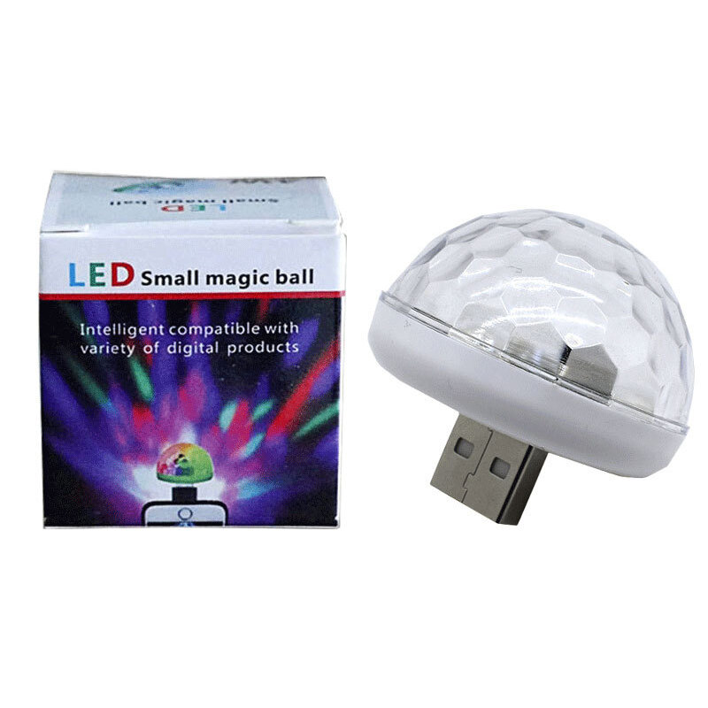 Мини USB RGB LED диско сценический светильник портативный Семейный вечерние магический шар красочный светильник для бара клуба сценический эфф...