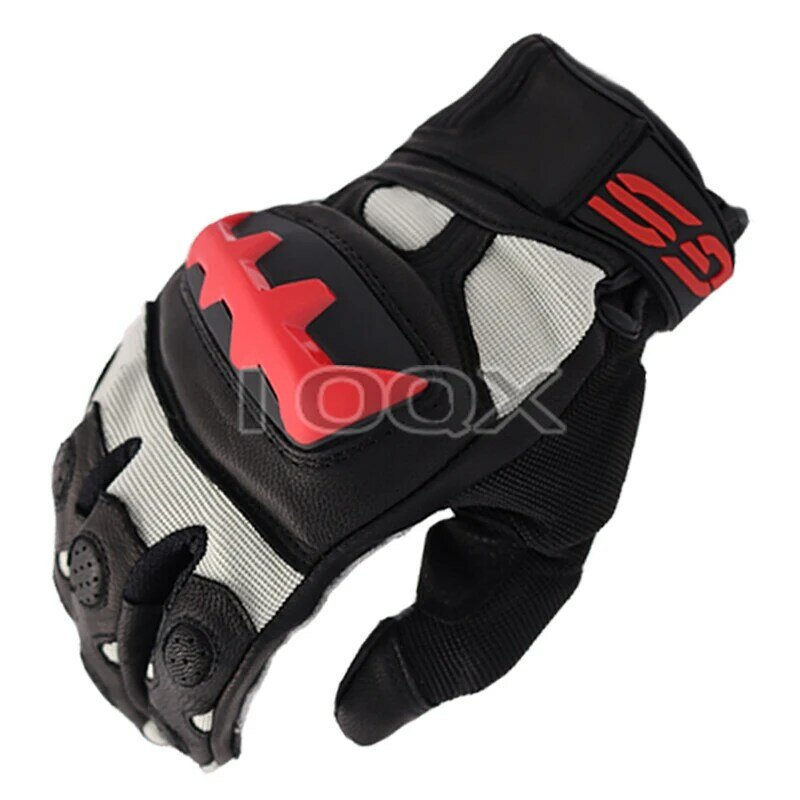 Sarung tangan kulit untuk pria wanita, sarung tangan GS sepeda motor BMW Motocross skuter sepeda motor hitam