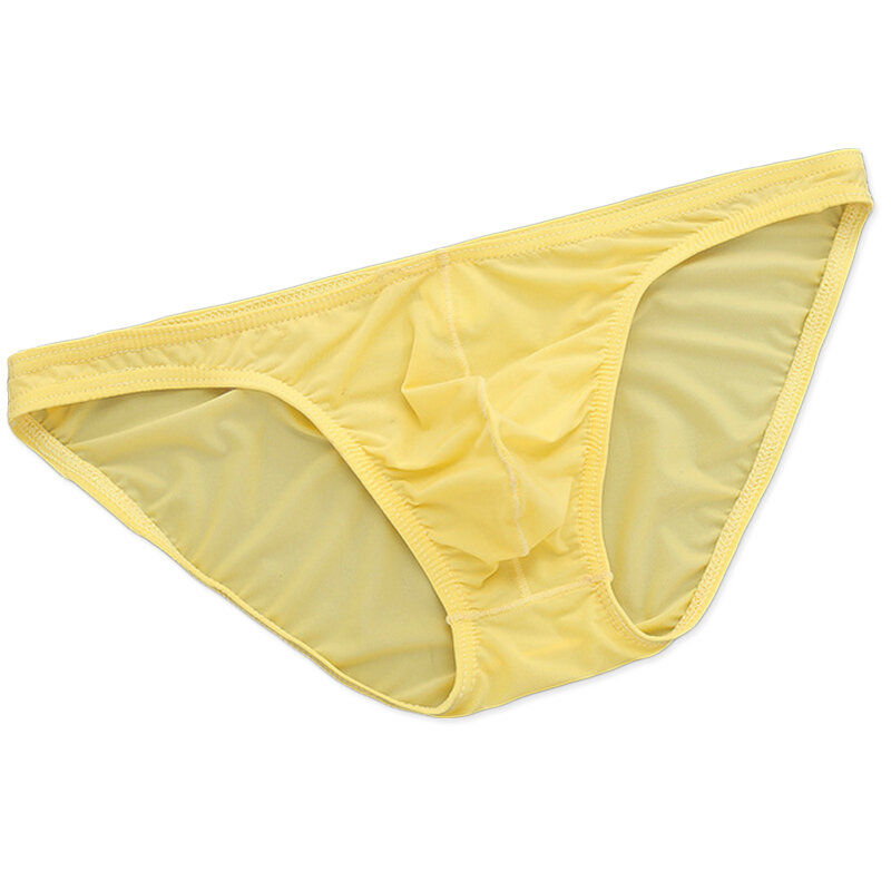 Męskie seksowne cienkie przezroczyste nylonowe majtki wysoka rozciągliwość majtki elastyczna torba bielizna niska, wygodne majtki