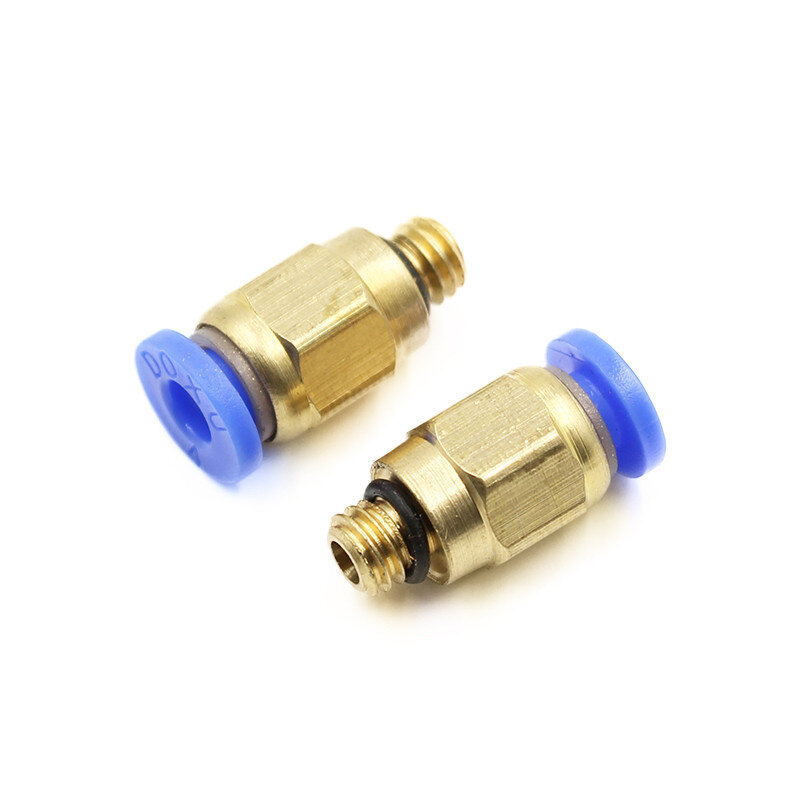 M6 Pneumatic Straight Connector Brass Part For MK8 OD 4mm 2mm Tube Filament M6 Feed Fitting Coupler For 3D Printers Parts