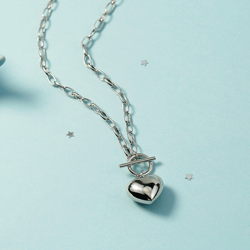 925 Sterling Silver HeartPendant Necklace for Women bear ball clip Mini Malachite Pendants Medallion Layered Necklaces Statement