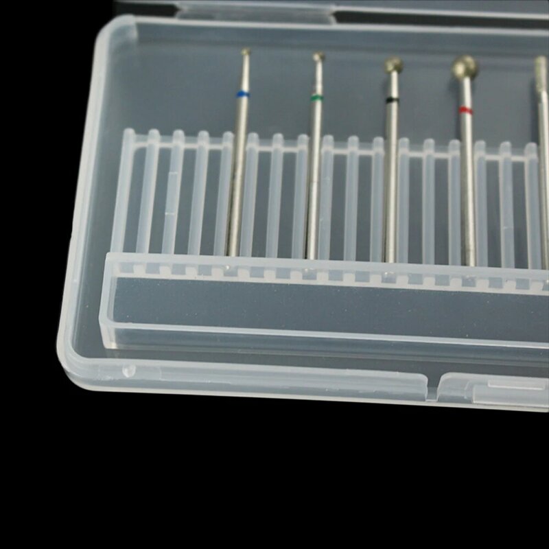 1 pçs 30 entalhes furos retângulo prego broca titular acrílico transparente plástico display para manicure elétrica rebarba exposição caixa de ferramentas