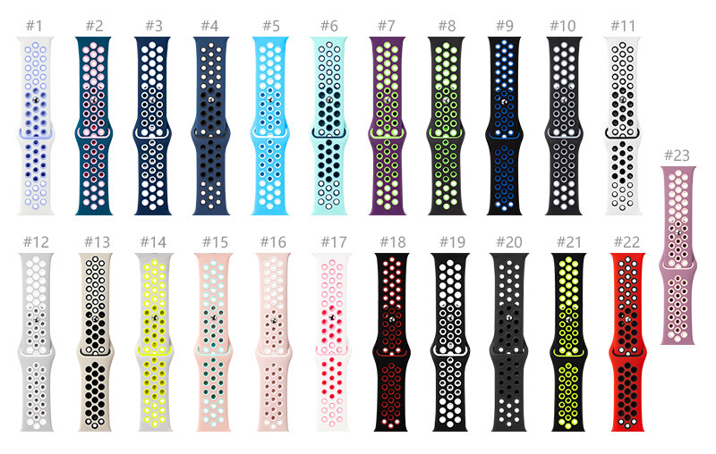 Watch Band For Apple Watch Band 44mm 42mm Silicone Sport Watch Strap For Apple Watch 4 38mm 40mm Replacement Bands  81010