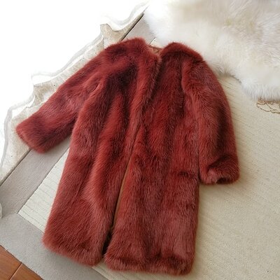 Top brand High-end New Style Fashion Women Faux Fur Coat S64 One Piece Promotion  high quality