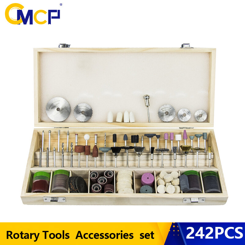 Cmcp 242Pcs Power Tools Rotary Tool Accessoire Set Past Dremel Boor Slijpen Polijsten Accessoires Mini Zaagblad Slijptol