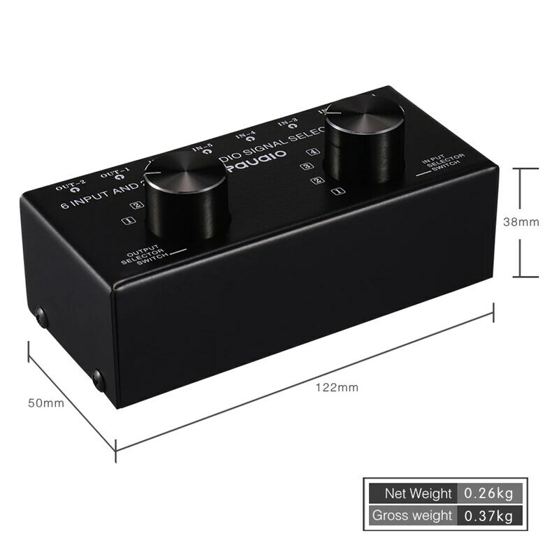 Switcher 6 in 2 Out oder 2 in 6 Heraus Kopfhörer Lautsprecher Switcher Stereo Sound Quelle Signal Auswahl Switcher, interface Nimmt RCA