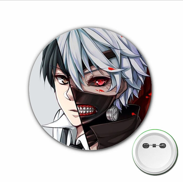 3pcs Japan anime Tokyo ghoul Cosplay Badge Cartoon Cute Brooch Pins for Backpacks bags Badges Button Clothes Accessories