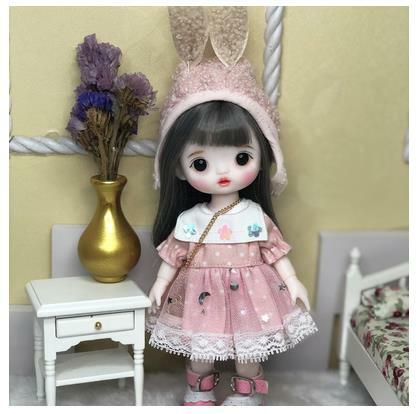 16cm Blyth Doll Joint Body Fashion BJD Toys Gift with Dress Shoes Wig Make Up