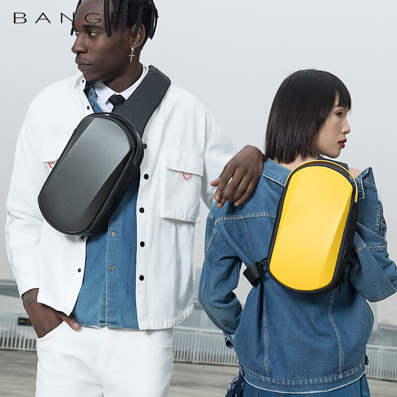 BANGE 2022 New Upgrade Multifunctional USB Charging Men's Messenger Bag Waterproof Fashion Men's And Women's Travel Chest Bag