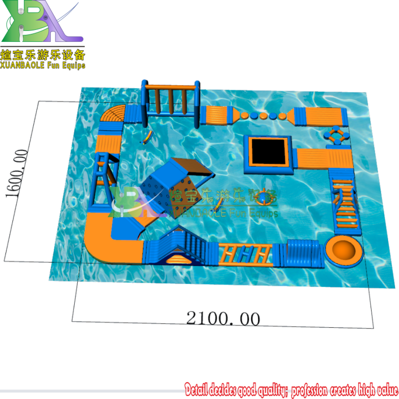 2024 Warm Open Waterpark Glijbaan Drijvend Zwembad Voor Speeltoestellen Spel Nieuw Opblaasbaar Waterpark