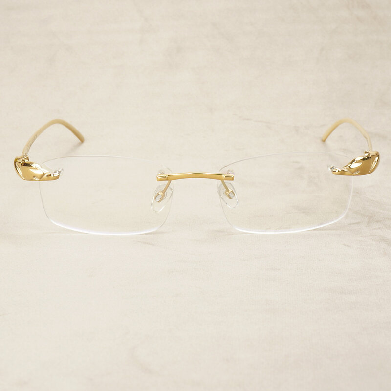 Vintage panther transparente óculos quadro para computador de leitura luxo carter óculos para decoração moda feminina eyewear