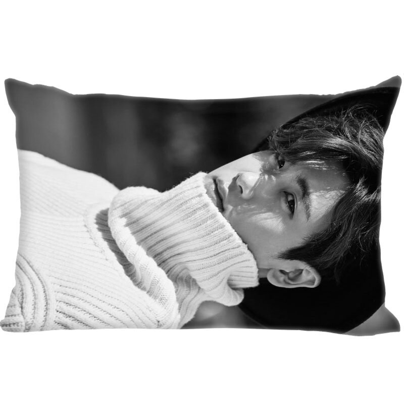 Park Hyung Sik – housse de coussin de chanteur, taie d'oreiller rectangulaire, pour canapé, maison, voiture, décoration personnalisée, fermeture éclair, 45x35cm