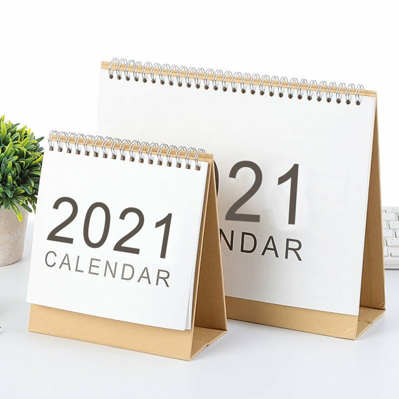 Calendário simples eventos criativos 2021 empresa desktop acessórios de escritório calendário doméstico requintado presente