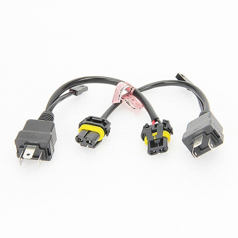 Arnés de cables Bi Xenon H4 12V para bombillas HID H4 9003 Hi/Lo, controladores de cableado de juego y enchufe, 2 uds.