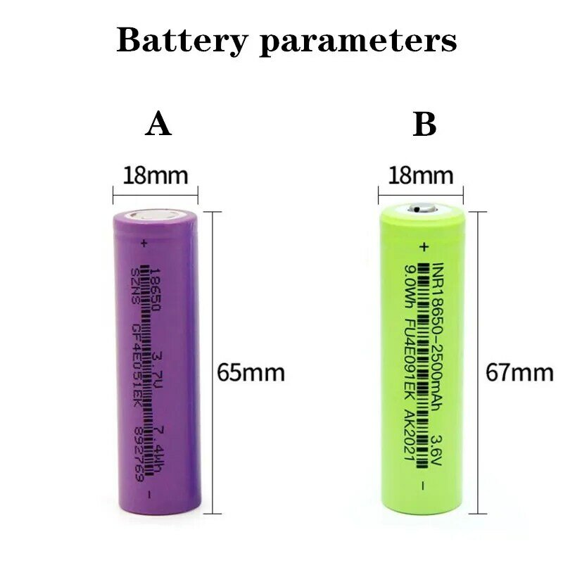 3.7V 18650 Baterai Lithium Kapasitas Besar Alat Daya Isi Ulang Aksesoris Baterai Daya Khusus Hingga 4.2V 3000 MAh