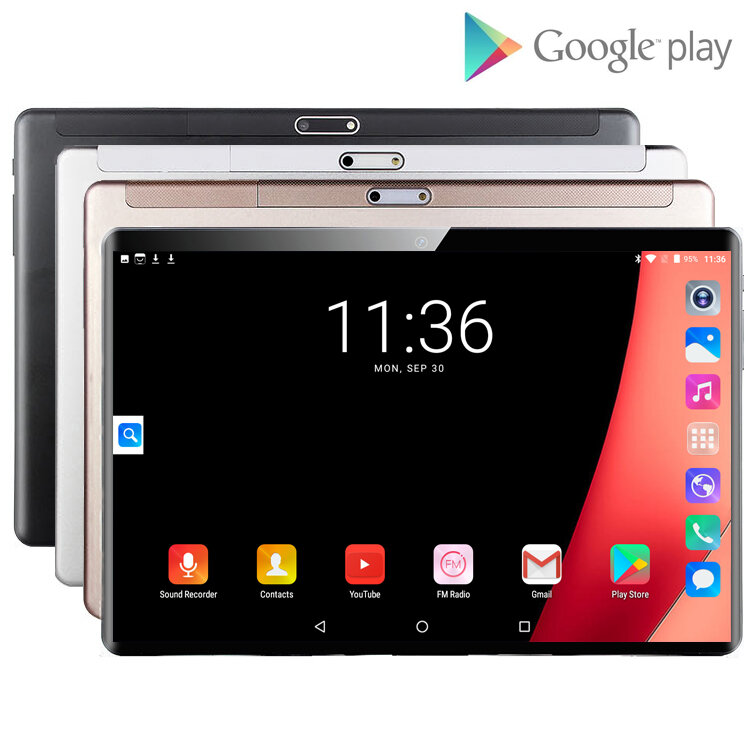 2022 Baru 10 Inci 3G 4G Tablet PC Octa Core 6GB RAM 32GB ROM 1280X800 IPS 2.5D Kaca Tempered 10.1 Tablet Android 9.0 + Hadiah