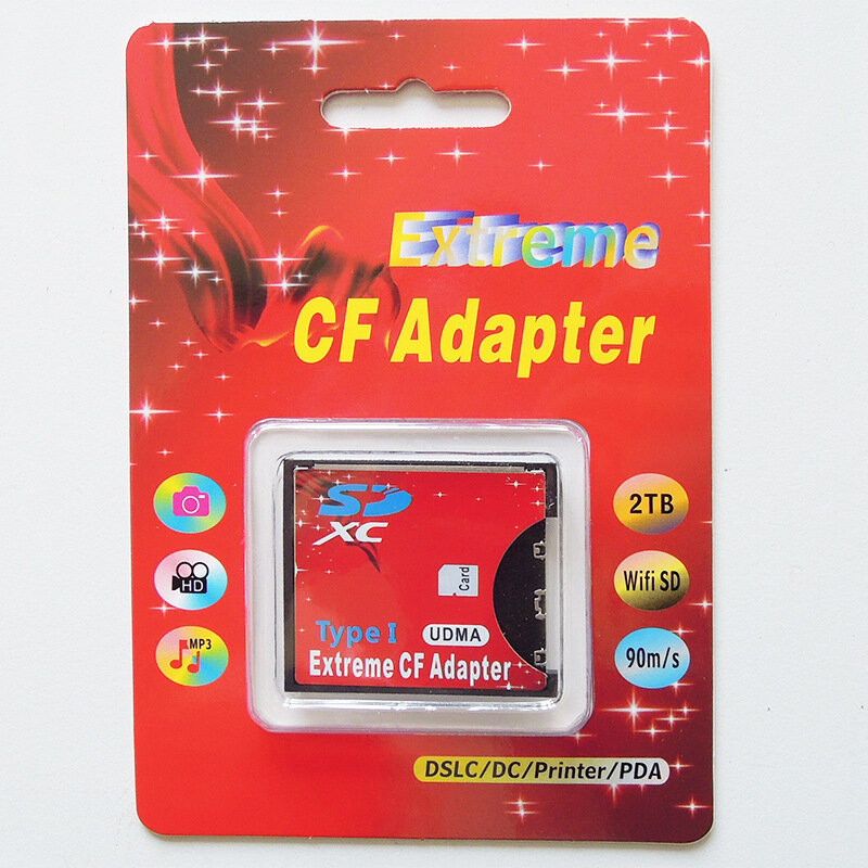 Original Extreme Wireless WiFi SDHC SDXC Card Slot to CF Type I Compact Flash Memory Card Adapter for SLR Camera Cards