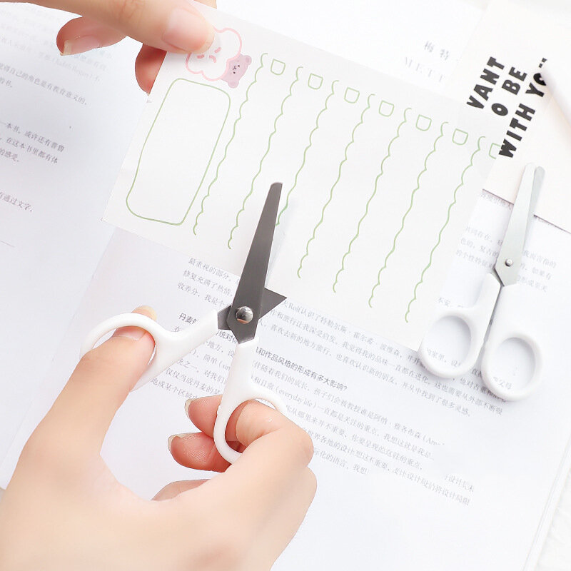 Mini Weiß Farbe Scissor INS Stil Tragbare Edelstahl Klinge Cutter für Papier Handarbeit Schreibwaren Büro Schule Geschenk A6676
