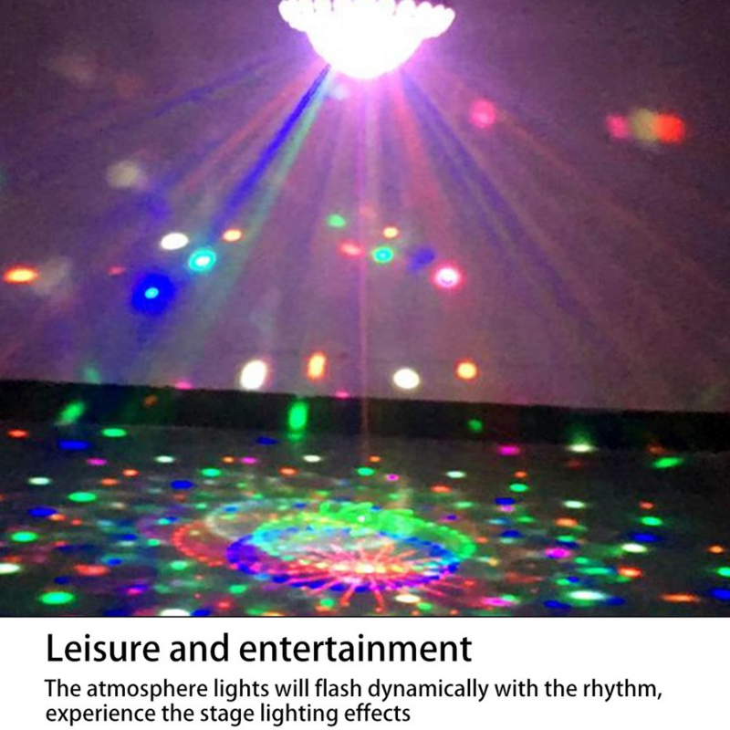 Auto Usb Omgevingslicht Dj Rgb Mini Kleurrijke Muziek Sound Led Usb Interface Holiday Party Sfeer Interieur Dome Kofferbak Lamp