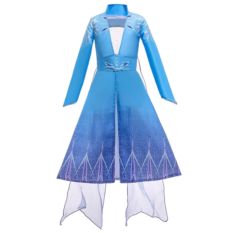 Robe princesse Elsa pour filles | Vêtements de noël Cosplay reine des neiges 2, Costume Elza Anna pour enfants, vêtements de carnaval, fête d'anniversaire