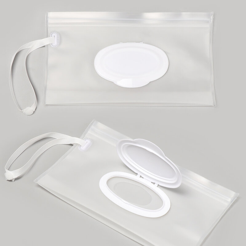 1Pc riutilizzabile eco-friendly Wet Wipes Bag Easy-carry tovagliolo Storage Pouch Mask Case riutilizzabile Clamshell Box forniture per la pulizia